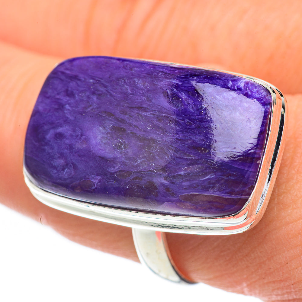 Charoite Rings handcrafted by Anasilvercos - RING60109