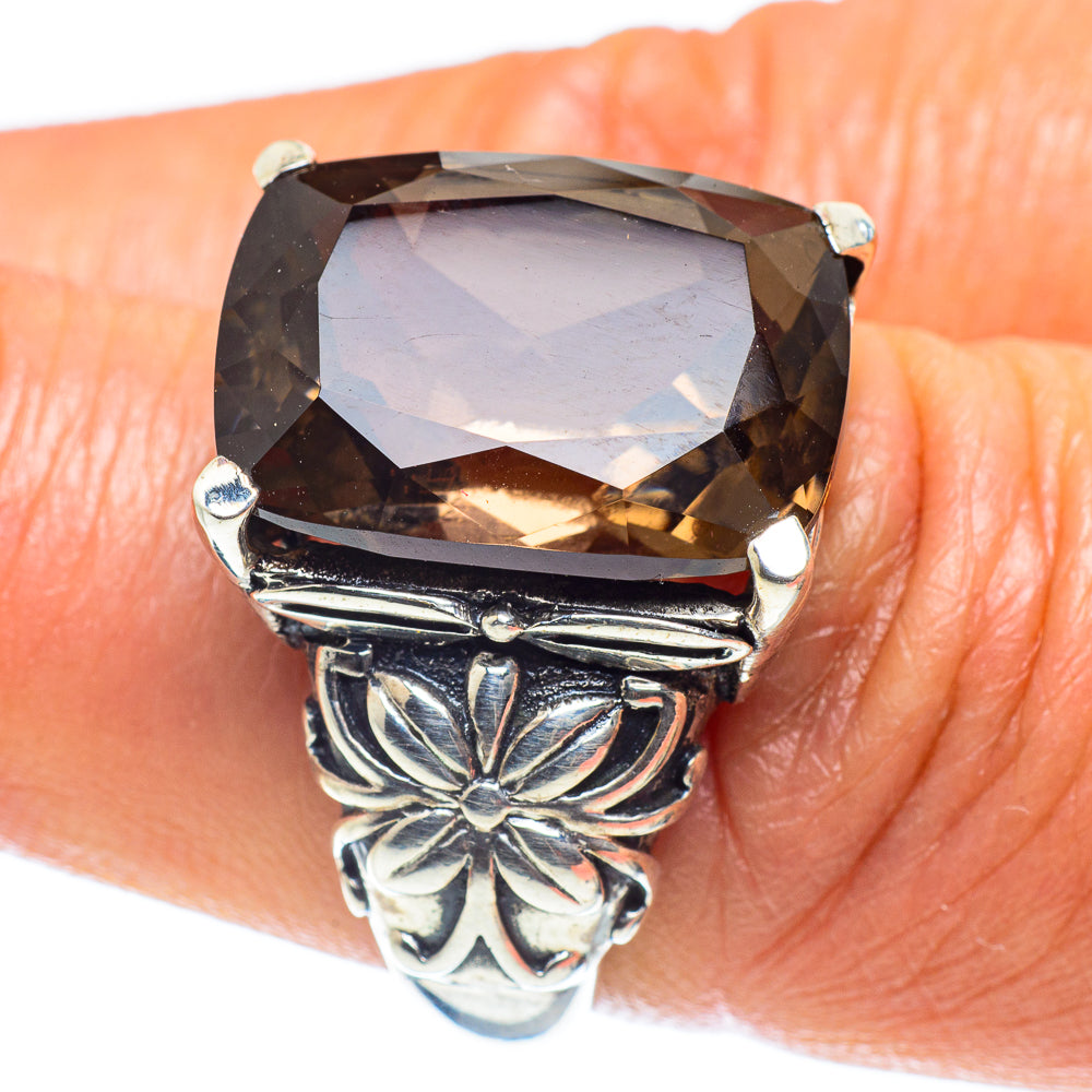 Smoky Quartz Rings handcrafted by Anasilvercos - RING60145
