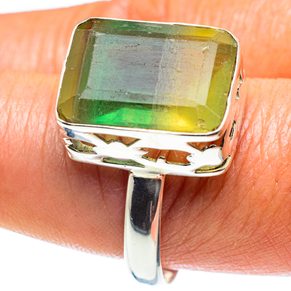 Green Fluorite Rings handcrafted by Anasilvercos - RING60177