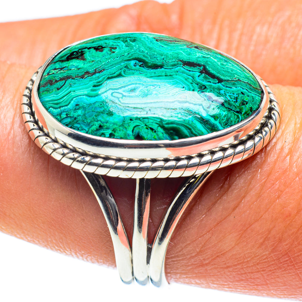 Chrysocolla Rings handcrafted by Anasilvercos - RING60182