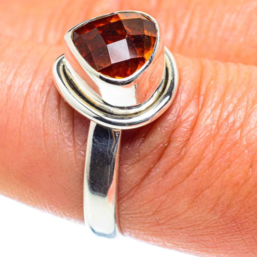 Mandarin Citrine Rings handcrafted by Anasilvercos - RING60197