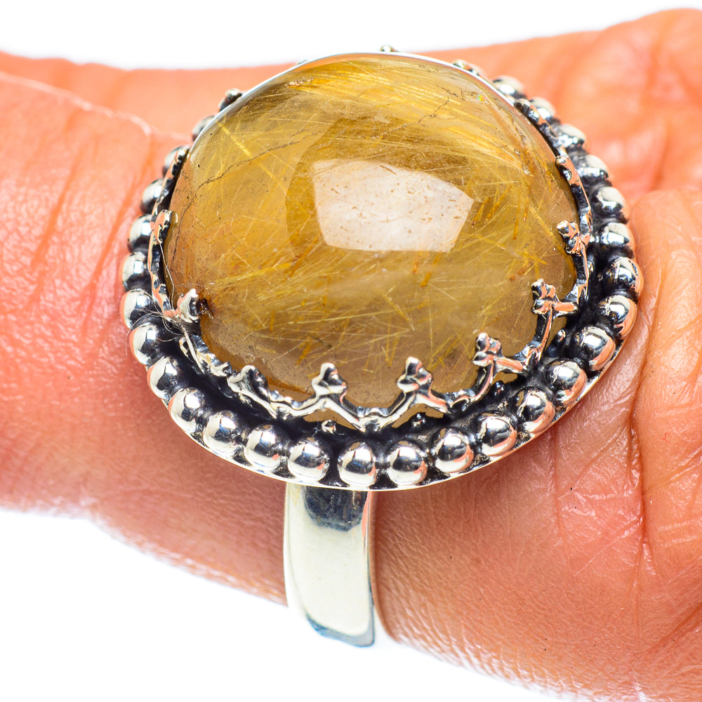 Rutilated Quartz Rings handcrafted by Anasilvercos - RING60204