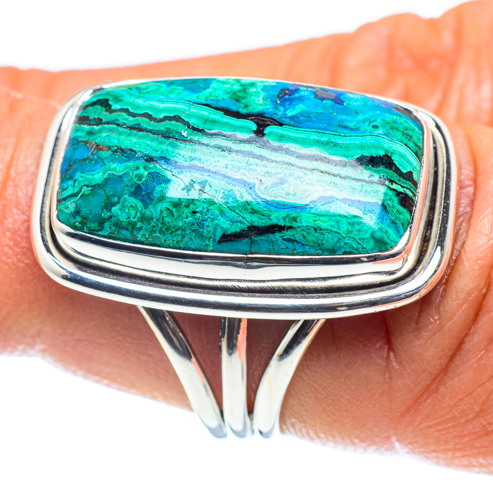 Chrysocolla Rings handcrafted by Anasilvercos - RING60207