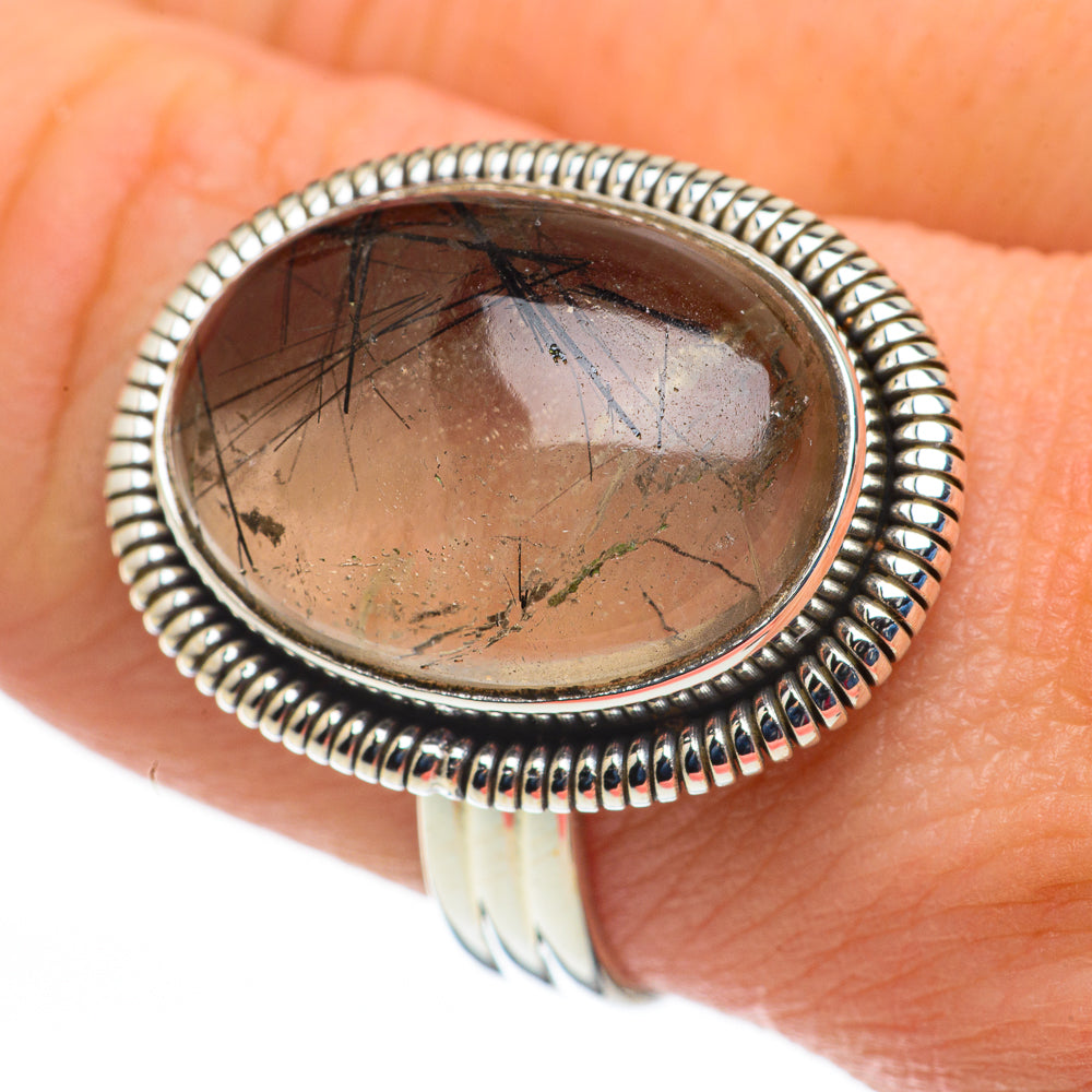 Tourmalinated Quartz Rings handcrafted by Anasilvercos - RING60249