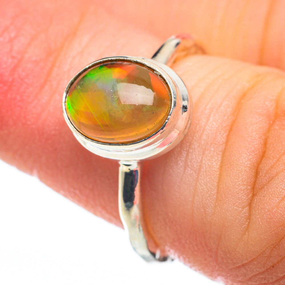 Ethiopian Opal Rings handcrafted by Anasilvercos - RING60254