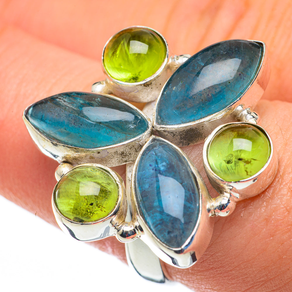 Blue Fluorite Rings handcrafted by Anasilvercos - RING60258