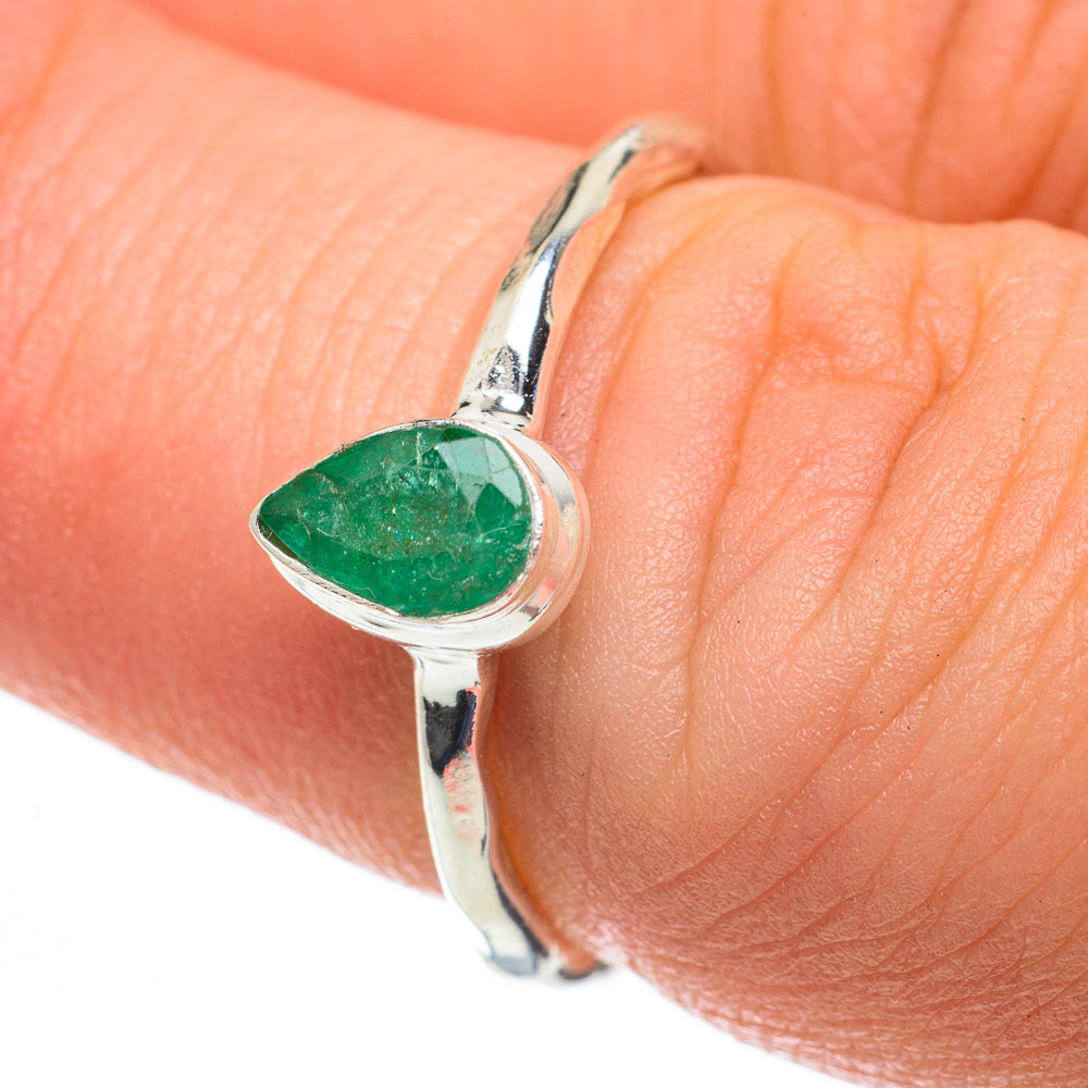Zambian Emerald Rings handcrafted by Anasilvercos - RING60264