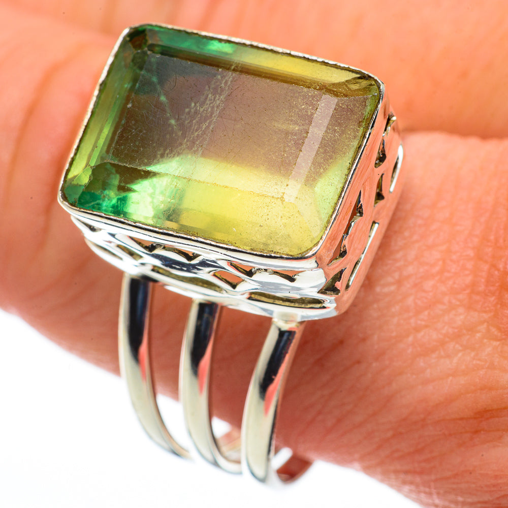 Green Fluorite Rings handcrafted by Anasilvercos - RING60266