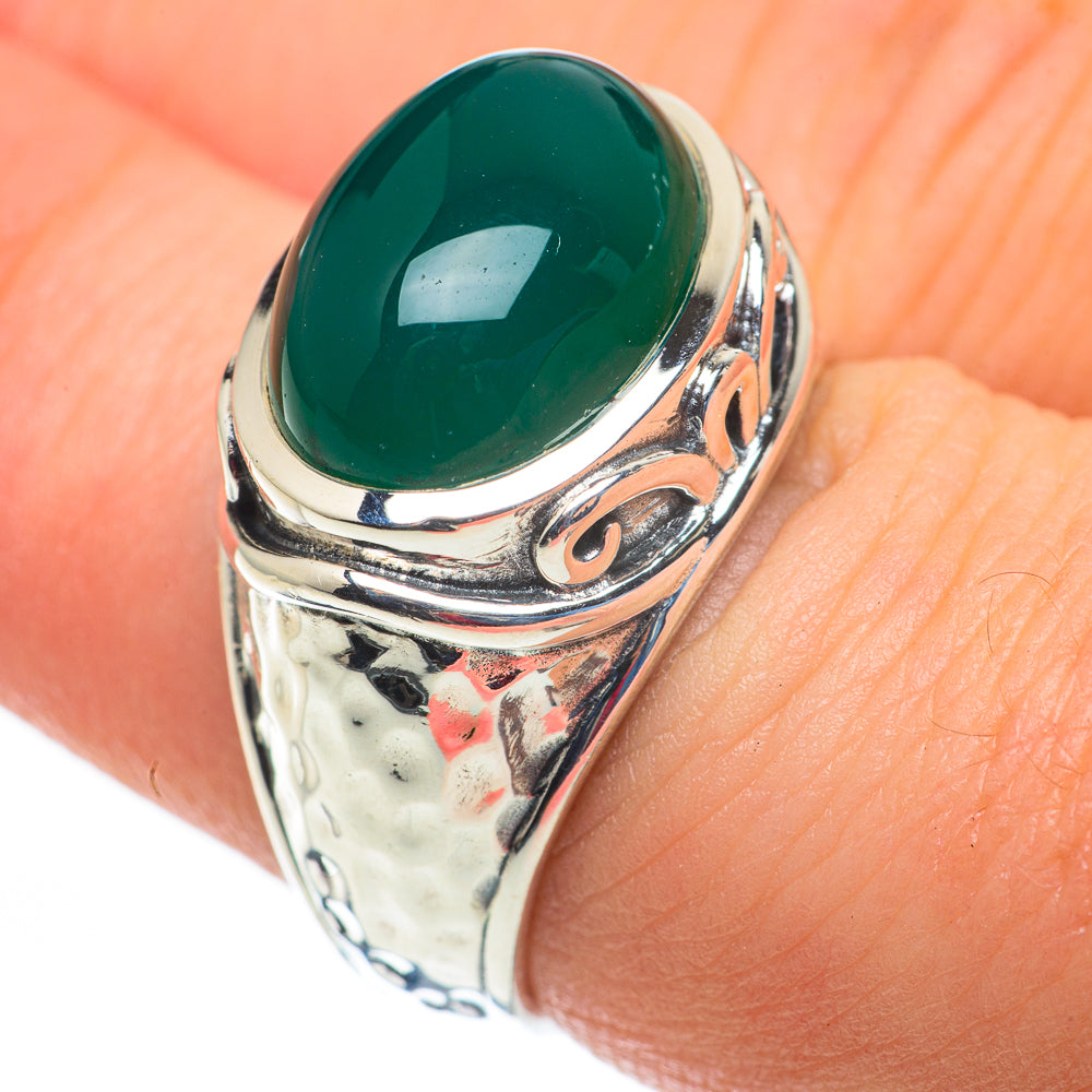 Green Onyx Rings handcrafted by Anasilvercos - RING60267