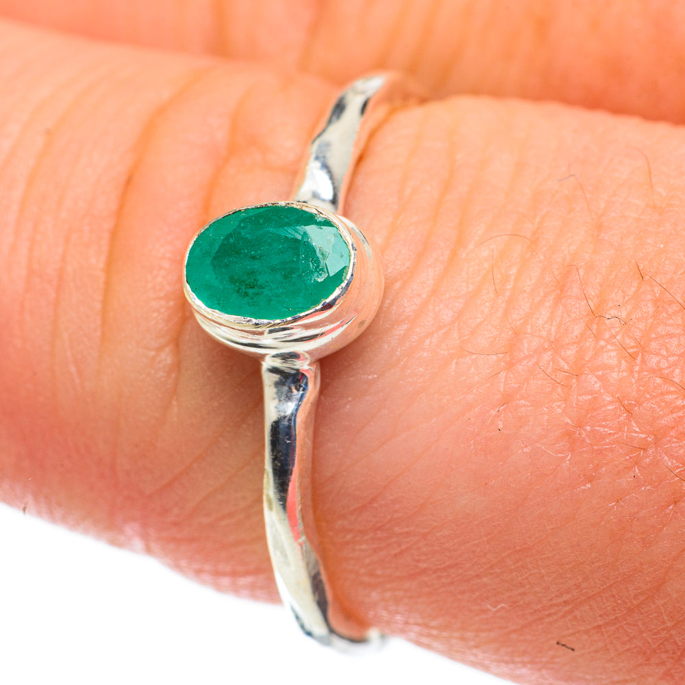 Zambian Emerald Rings handcrafted by Anasilvercos - RING60268