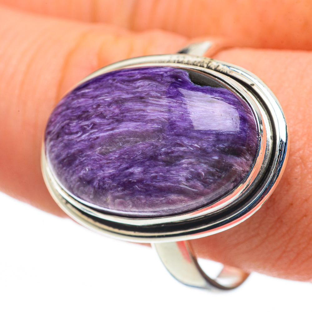Charoite Rings handcrafted by Anasilvercos - RING60281