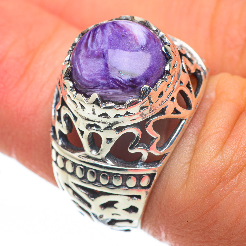 Charoite Rings handcrafted by Anasilvercos - RING60283