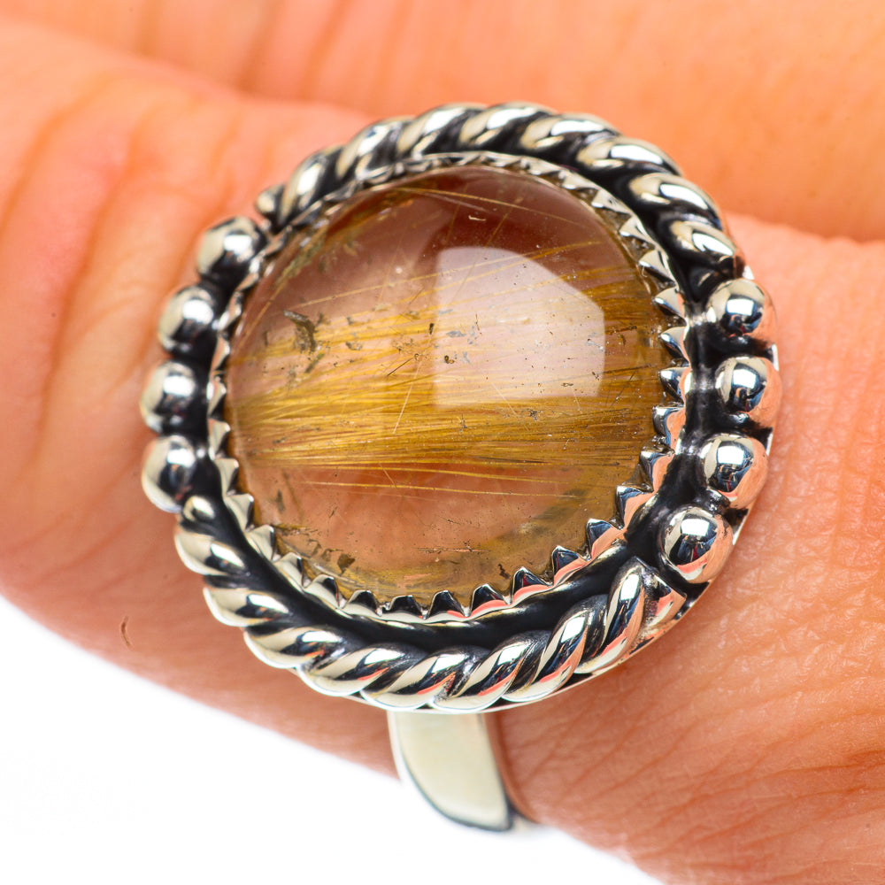 Rutilated Quartz Rings handcrafted by Anasilvercos - RING60285