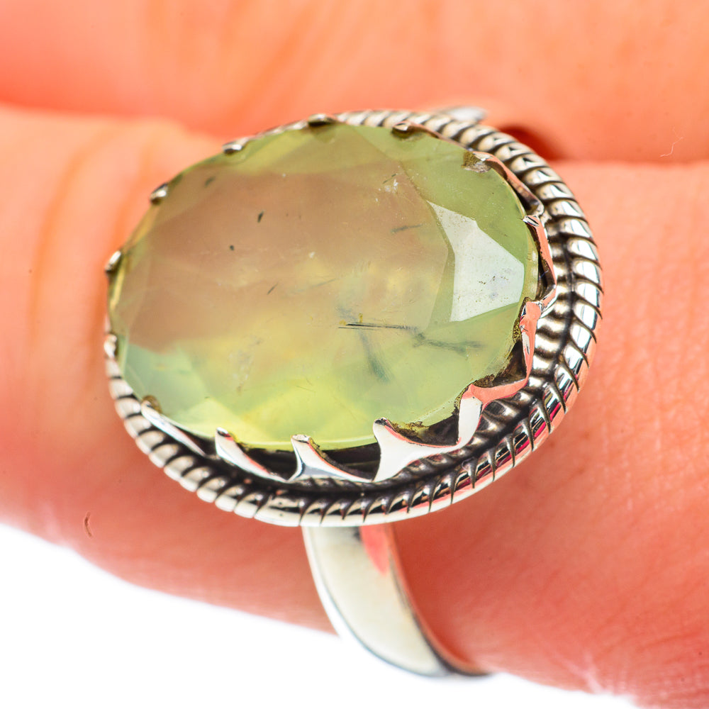 Prehnite Rings handcrafted by Anasilvercos - RING60307