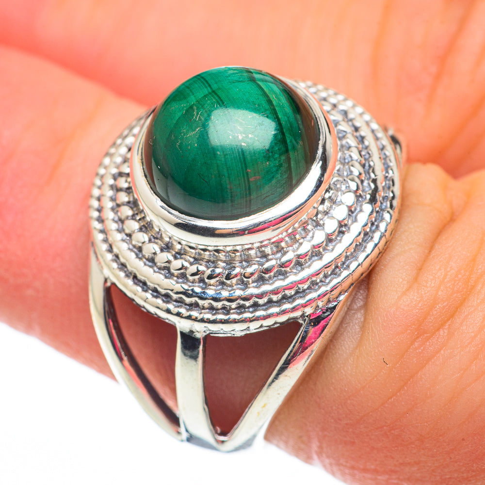 Malachite Rings handcrafted by Anasilvercos - RING60308