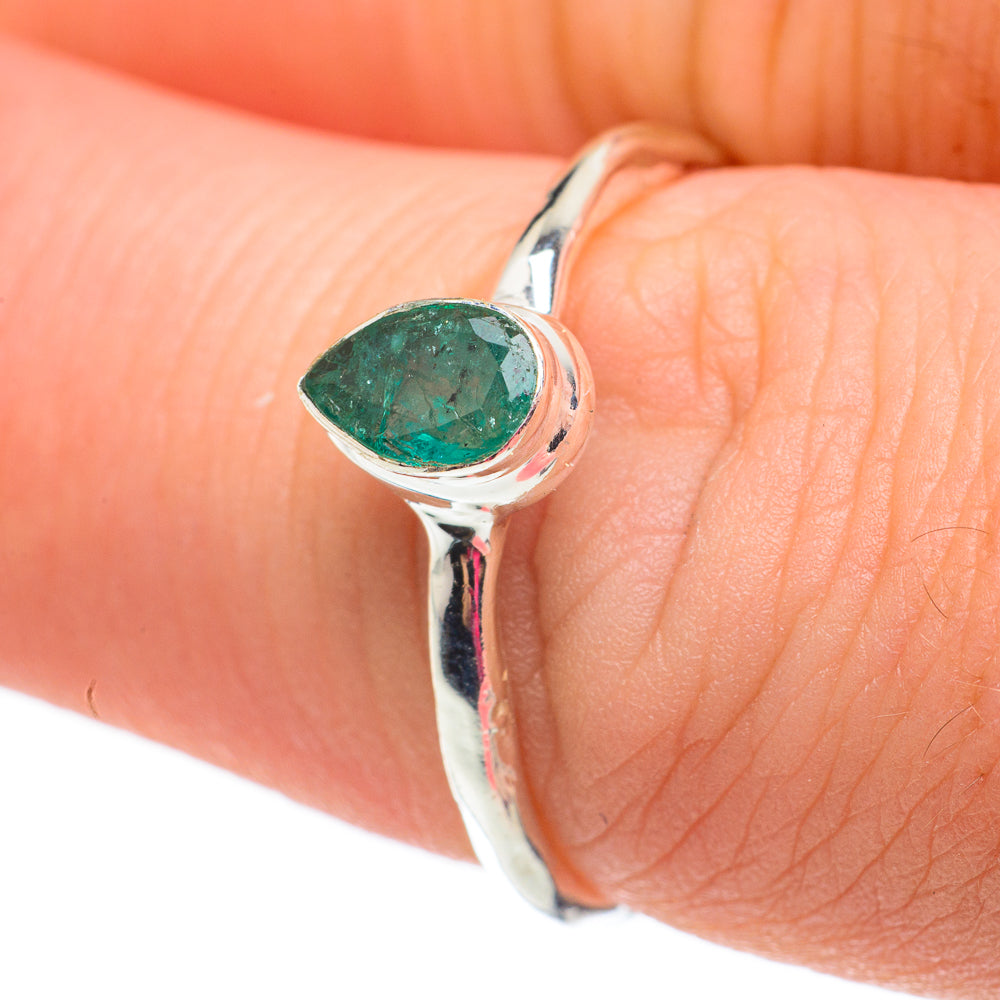 Zambian Emerald Rings handcrafted by Anasilvercos - RING60309