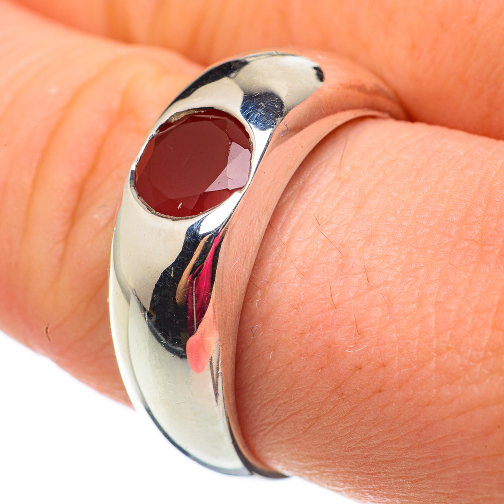 Red Onyx Rings handcrafted by Anasilvercos - RING60312