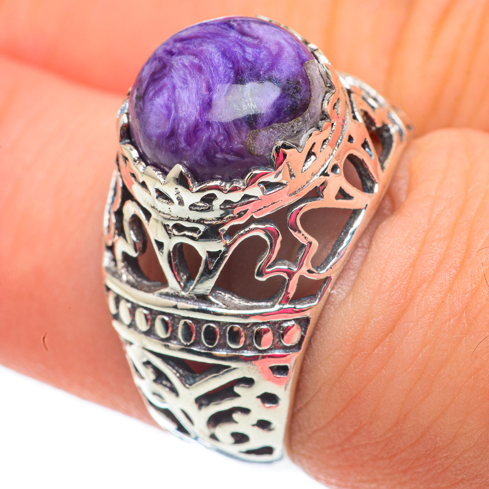 Charoite Rings handcrafted by Anasilvercos - RING60318