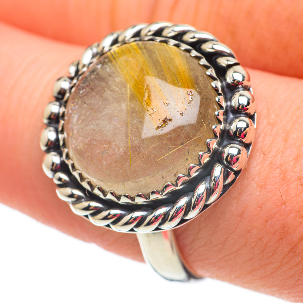 Rutilated Quartz Rings handcrafted by Anasilvercos - RING60324