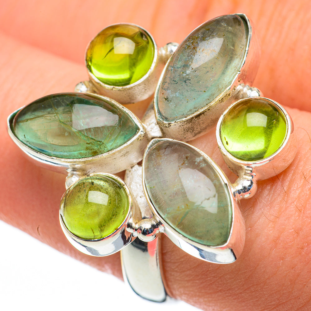 Green Fluorite Rings handcrafted by Anasilvercos - RING60336