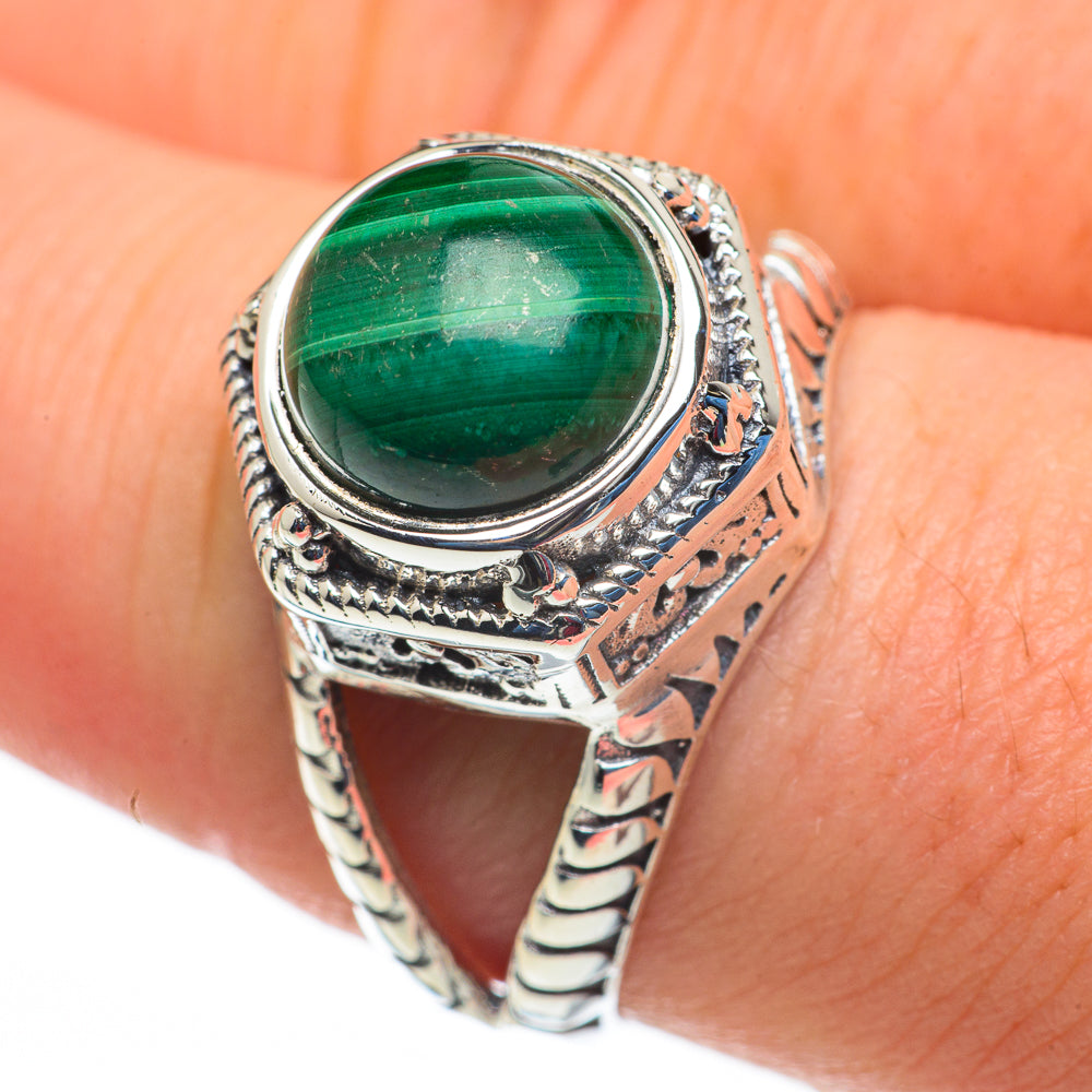 Malachite Rings handcrafted by Anasilvercos - RING60342