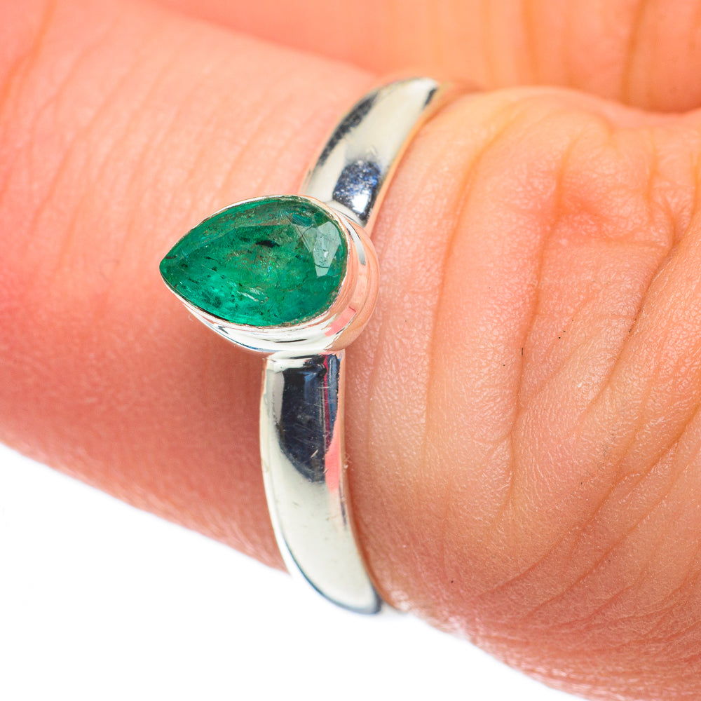 Zambian Emerald Rings handcrafted by Anasilvercos - RING60343
