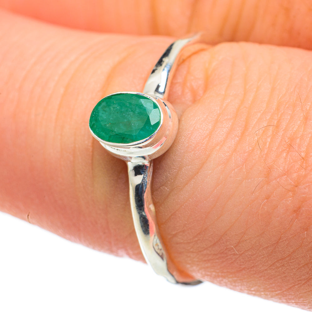 Zambian Emerald Rings handcrafted by Anasilvercos - RING60346
