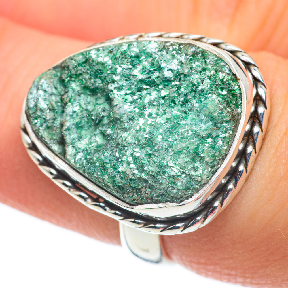 Green Fuchsite Rings handcrafted by Anasilvercos - RING60347