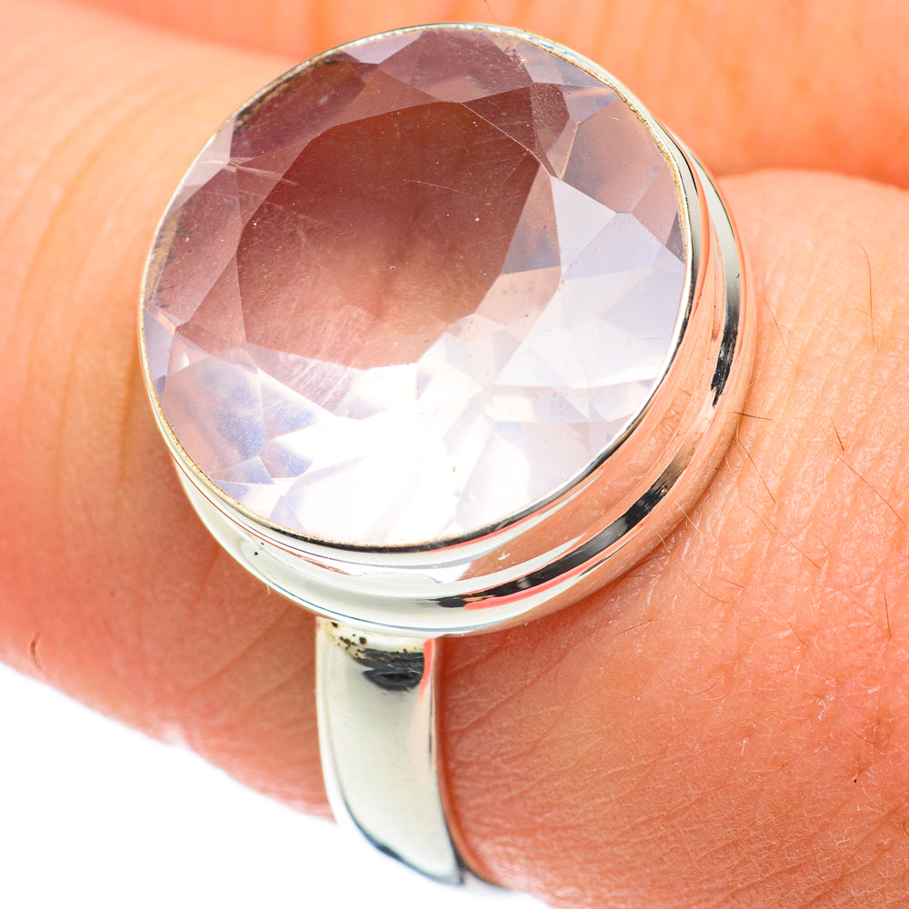 Rose Quartz Rings handcrafted by Anasilvercos - RING60370