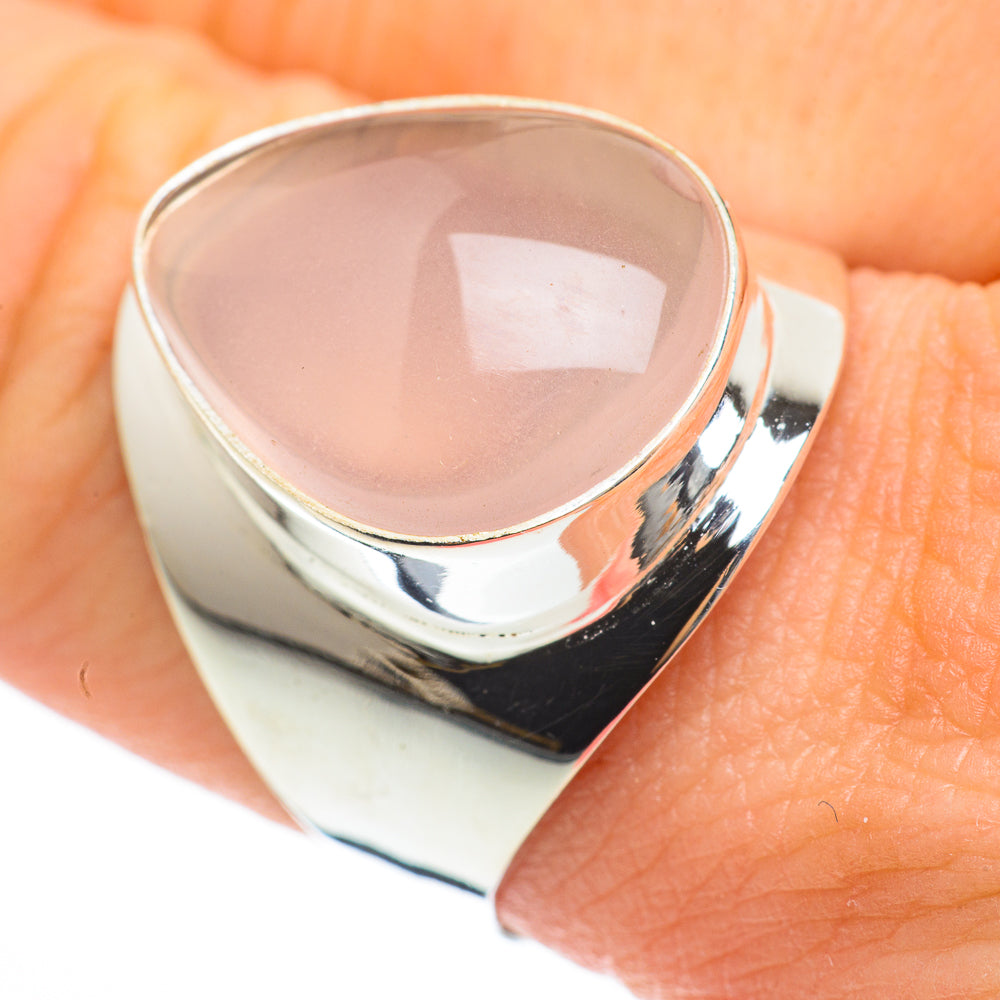 Rose Quartz Rings handcrafted by Anasilvercos - RING60400