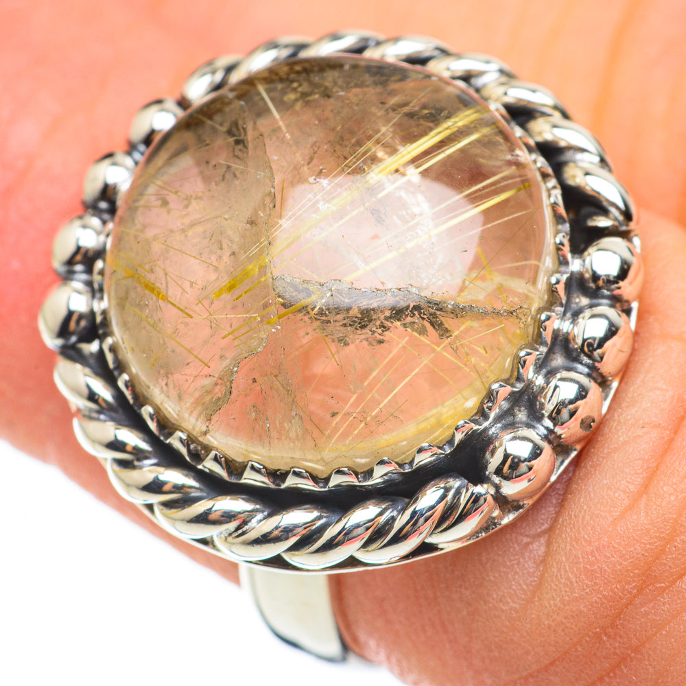 Rutilated Quartz Rings handcrafted by Anasilvercos - RING60405