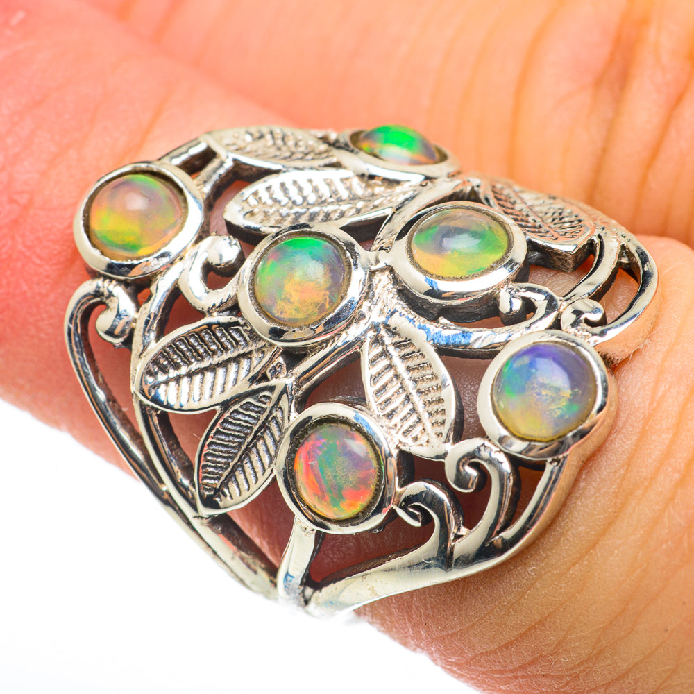 Ethiopian Opal Rings handcrafted by Anasilvercos - RING60412