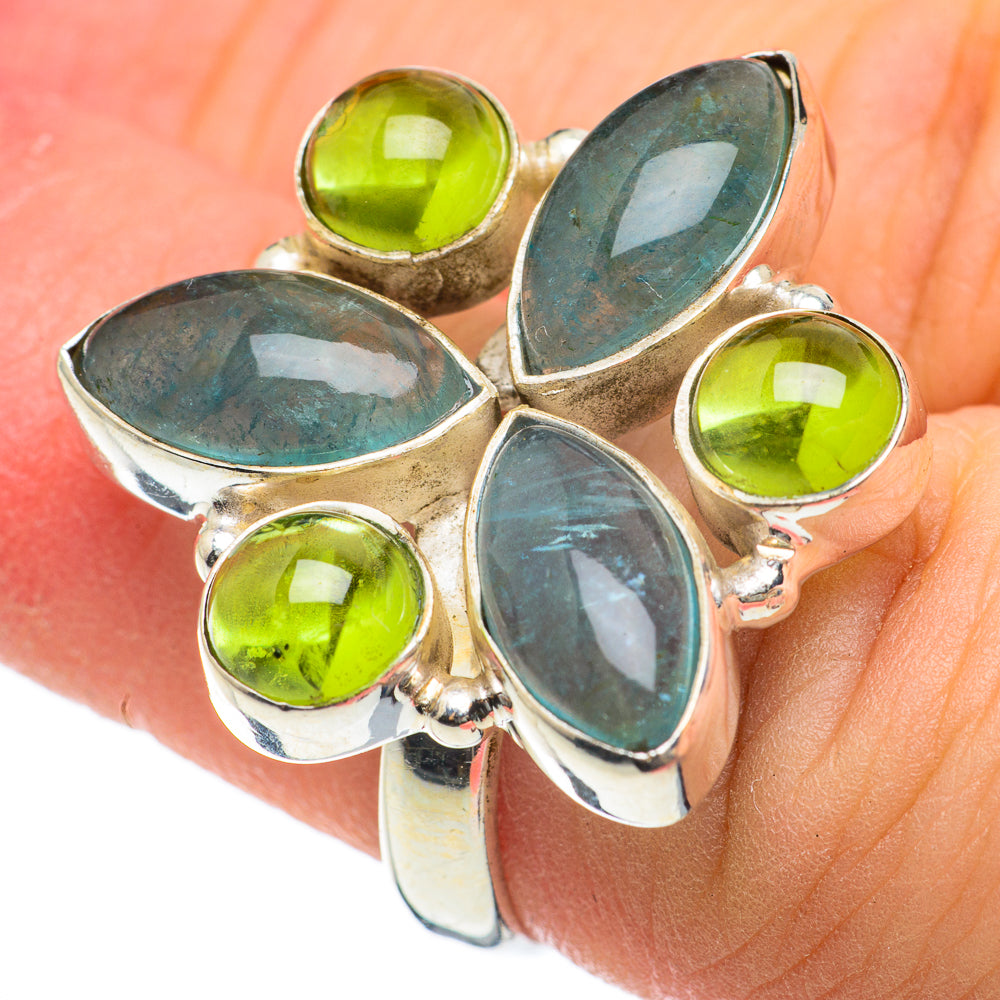 Blue Fluorite Rings handcrafted by Anasilvercos - RING60419