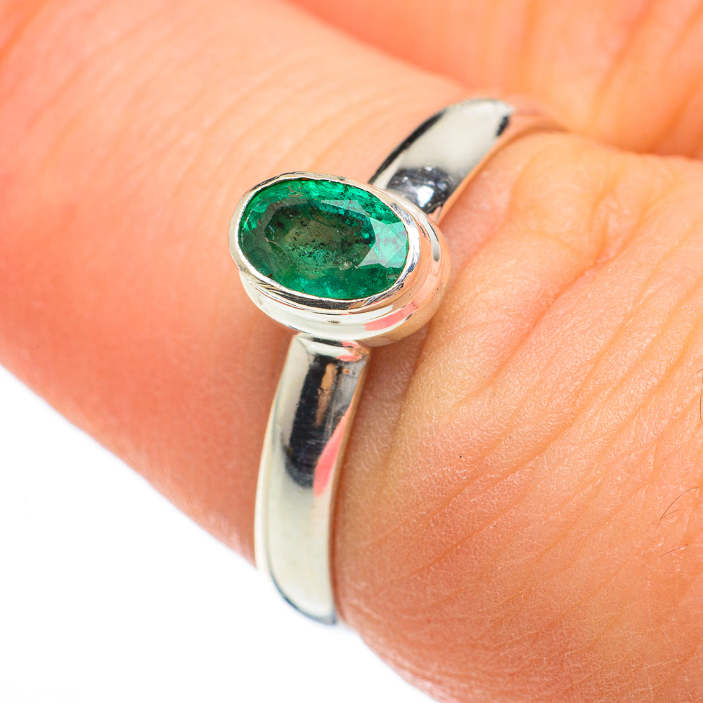 Zambian Emerald Rings handcrafted by Anasilvercos - RING60421