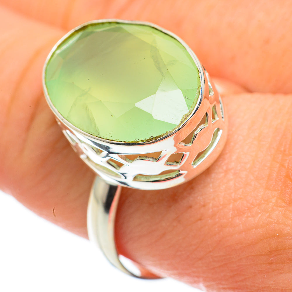 Prehnite Rings handcrafted by Anasilvercos - RING60423