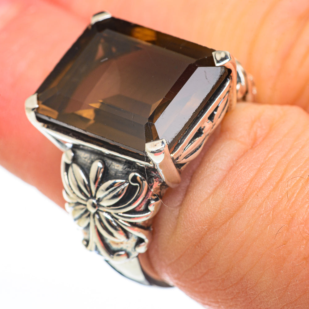Smoky Quartz Rings handcrafted by Anasilvercos - RING60425