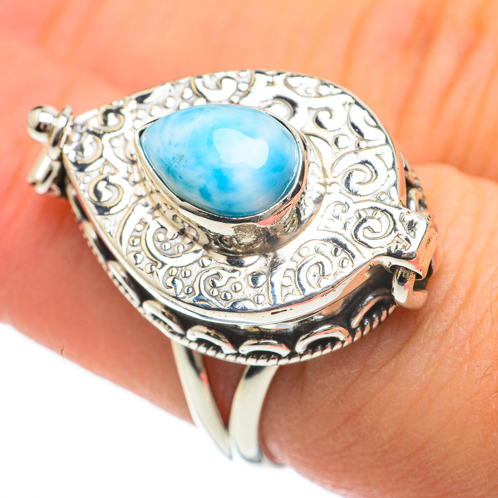Larimar Rings handcrafted by Anasilvercos - RING60445