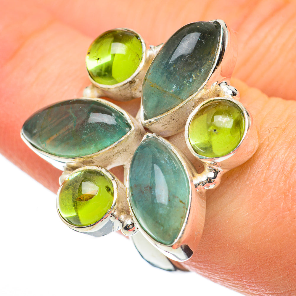 Green Fluorite Rings handcrafted by Anasilvercos - RING60468
