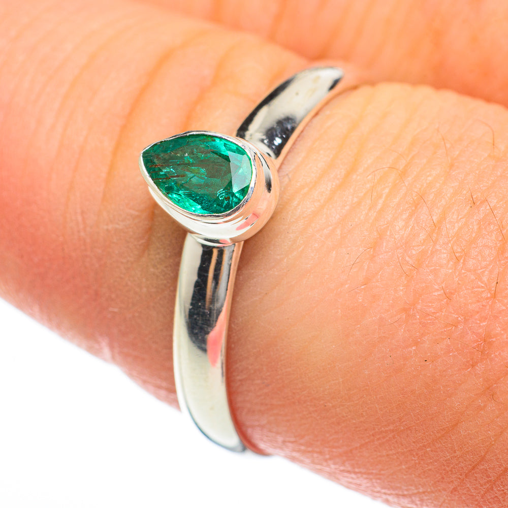 Zambian Emerald Rings handcrafted by Anasilvercos - RING60477