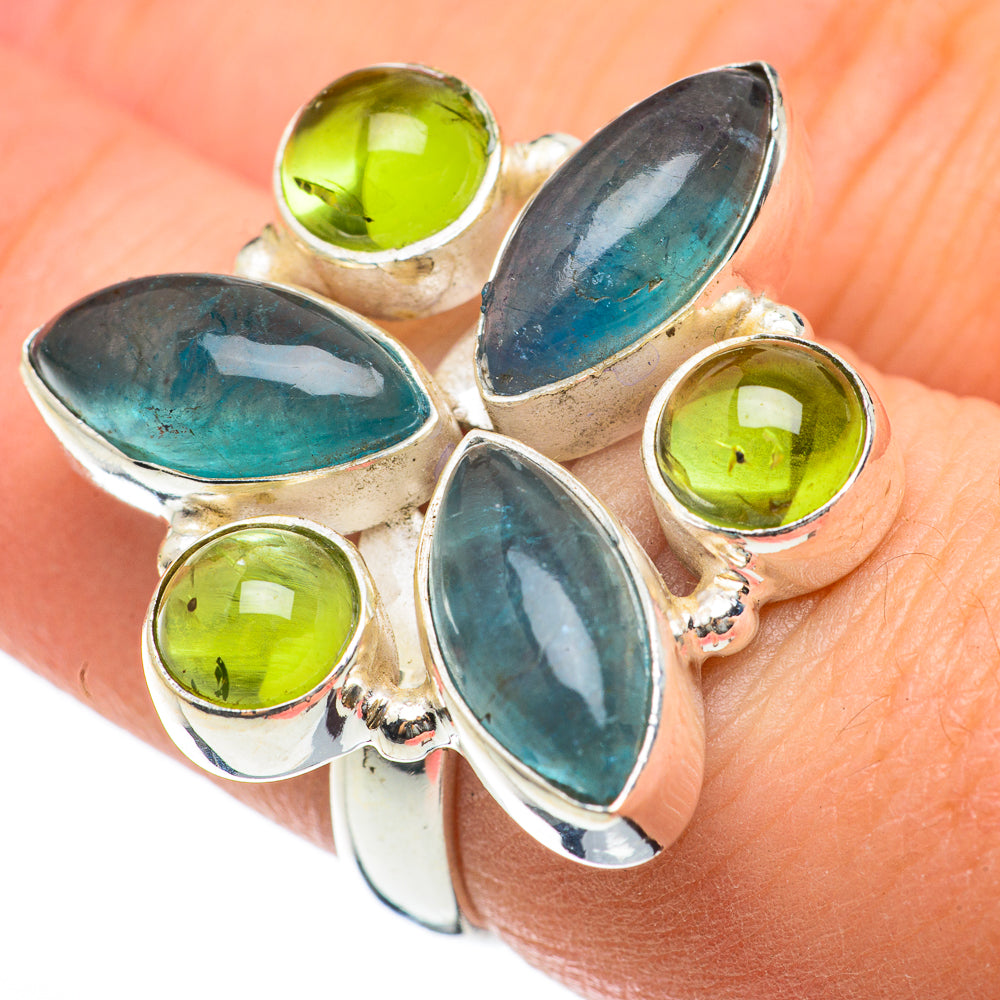 Blue Fluorite Rings handcrafted by Anasilvercos - RING60498