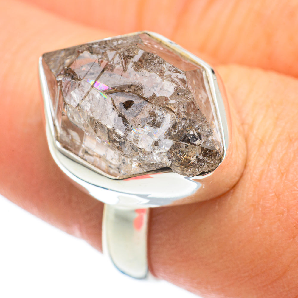 Herkimer Diamond Rings handcrafted by Anasilvercos - RING60512