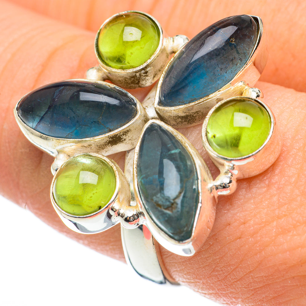 Blue Fluorite Rings handcrafted by Anasilvercos - RING60521
