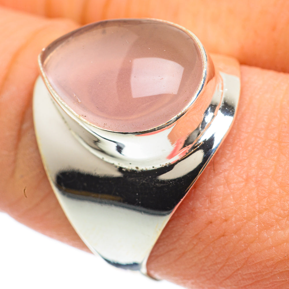 Rose Quartz Rings handcrafted by Anasilvercos - RING60526
