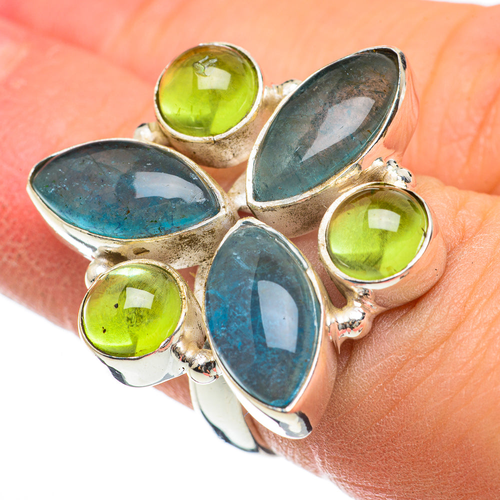 Blue Fluorite Rings handcrafted by Anasilvercos - RING60540
