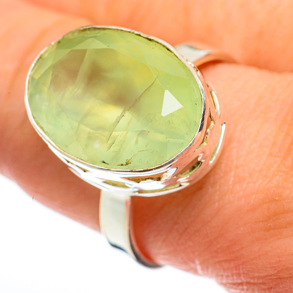 Prehnite Rings handcrafted by Anasilvercos - RING60545