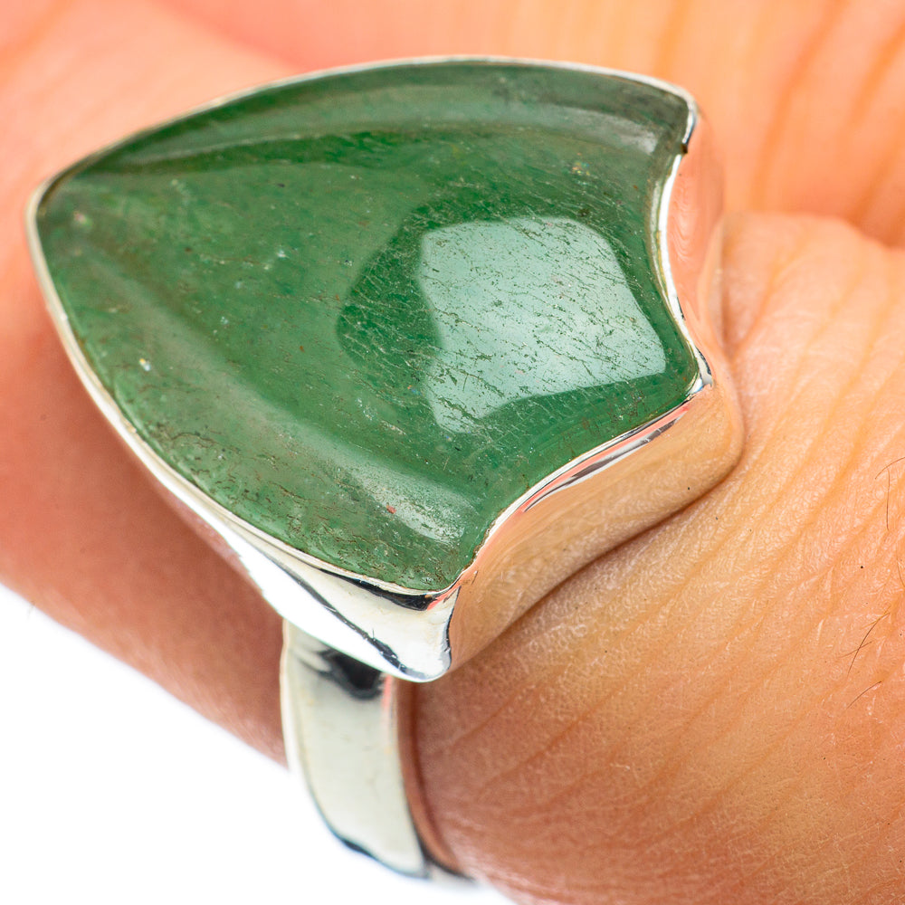 Green Aventurine Rings handcrafted by Anasilvercos - RING60546
