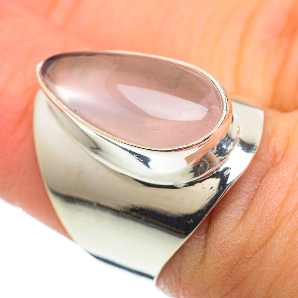 Rose Quartz Rings handcrafted by Anasilvercos - RING60550