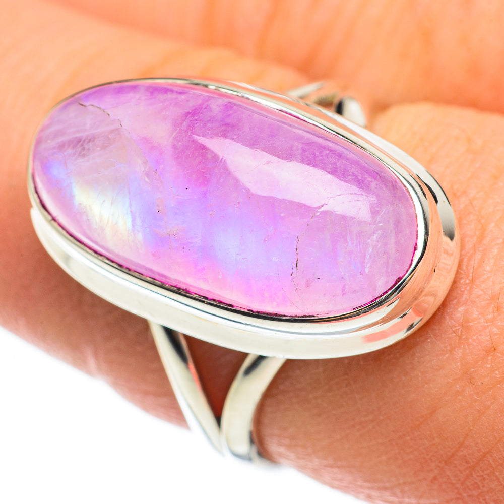 Pink Moonstone Rings handcrafted by Anasilvercos - RING60574