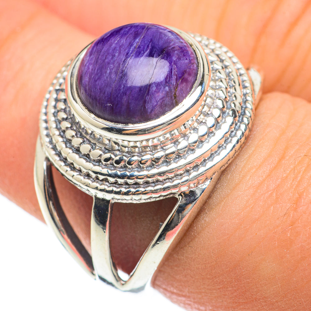 Charoite Rings handcrafted by Anasilvercos - RING60577