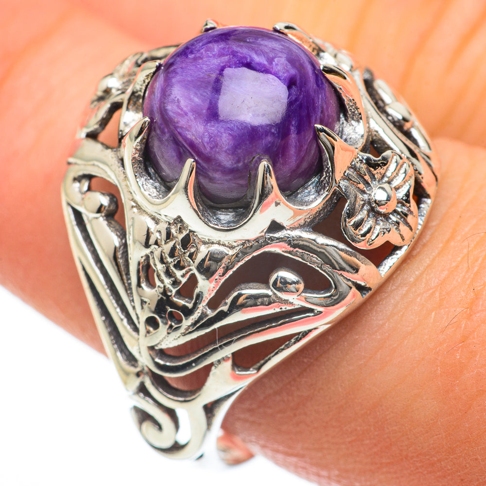Charoite Rings handcrafted by Anasilvercos - RING60596